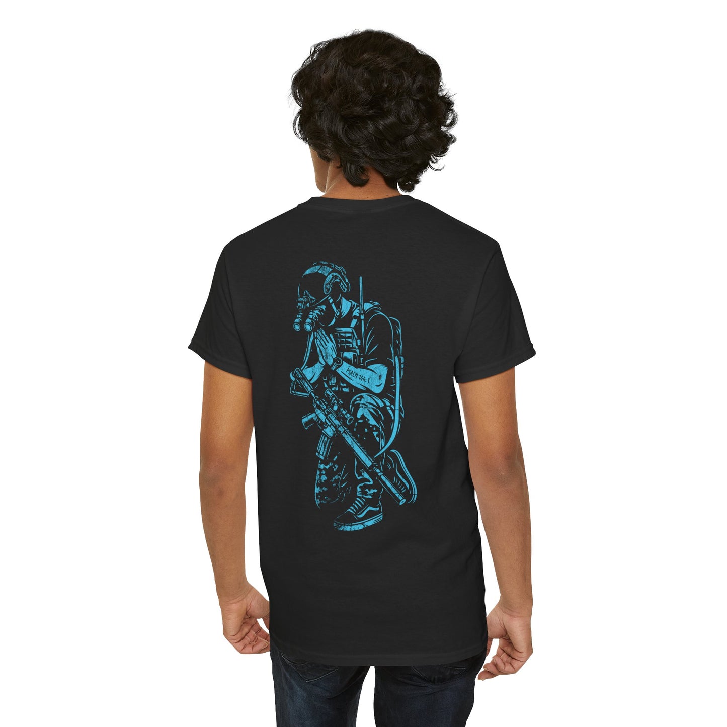 PSALMS 144:1 - White Phosphor (Heavyweight Tee)