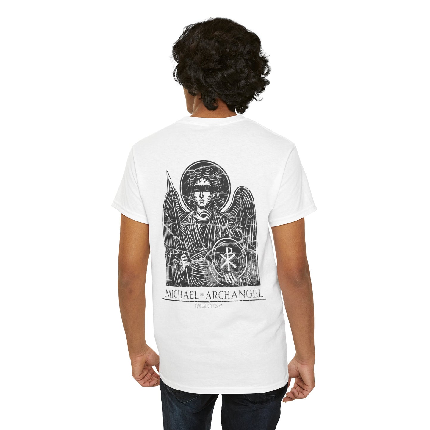Archangel Michael-Black Bar (Heavyweight Tee)