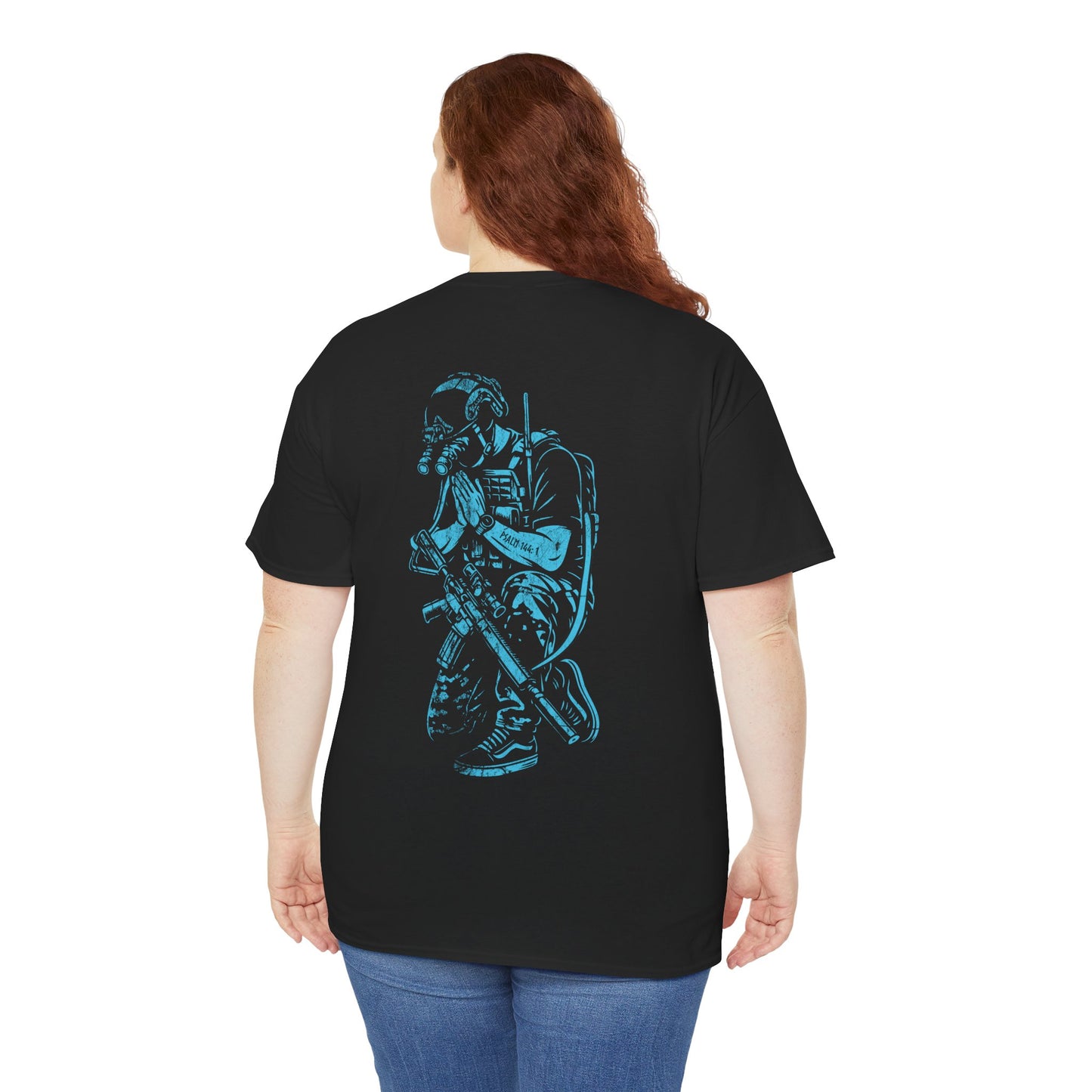 PSALMS 144:1 - White Phosphor (Heavyweight Tee)