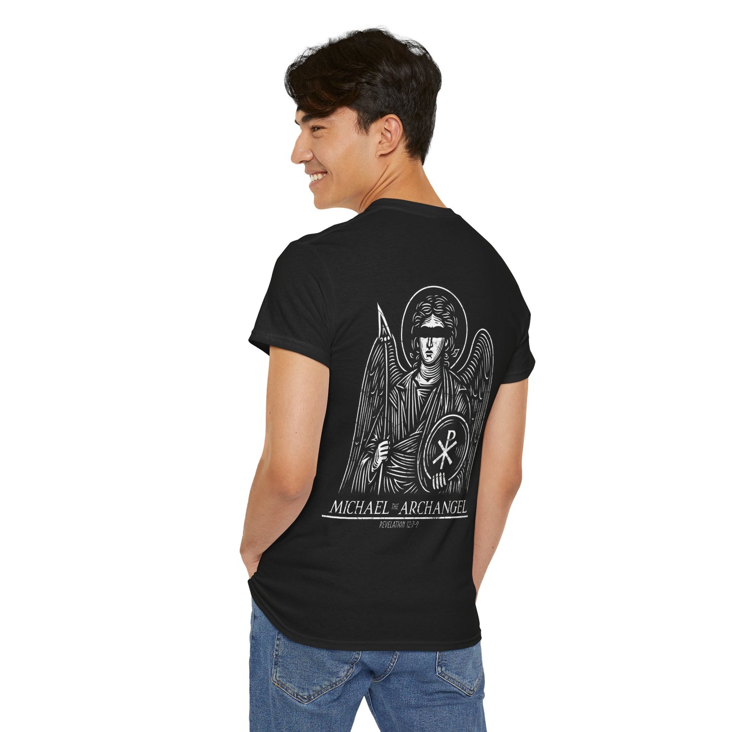 Archangel Michael-Black Bar (Heavyweight Tee)