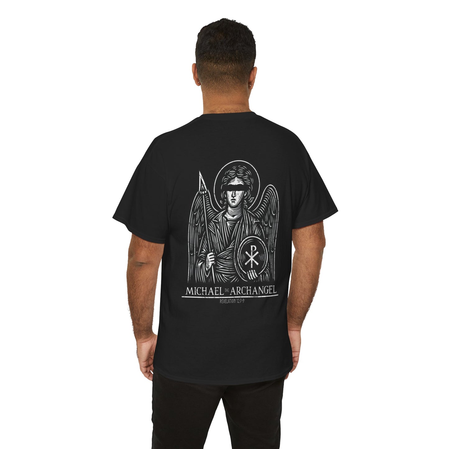 Archangel Michael-Black Bar (Heavyweight Tee)