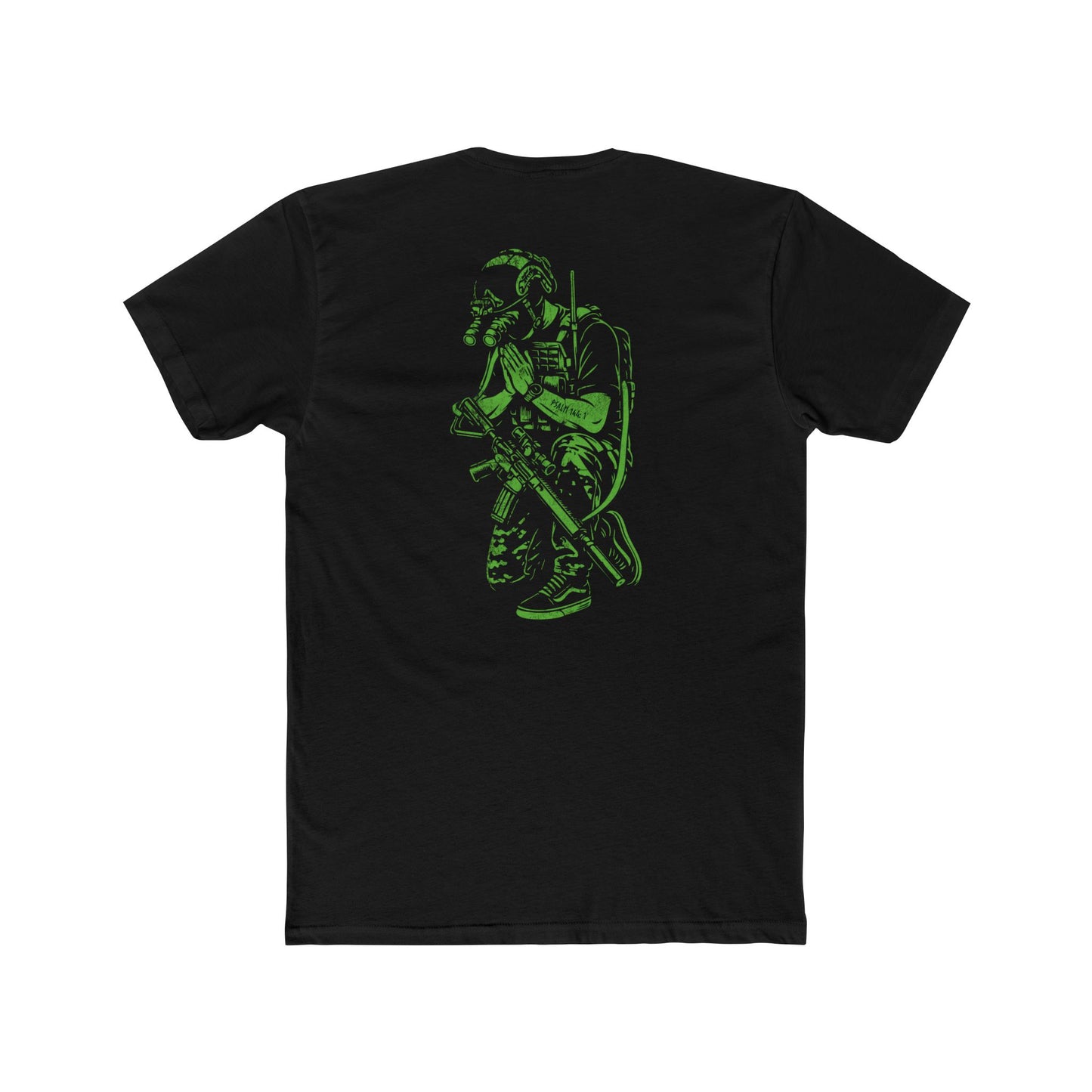 PSALMS 144:1 - Green Phosphor (Cotton Crew Tee)