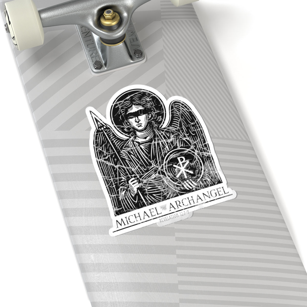 Archangel Michael-Black Bar (Sticker)